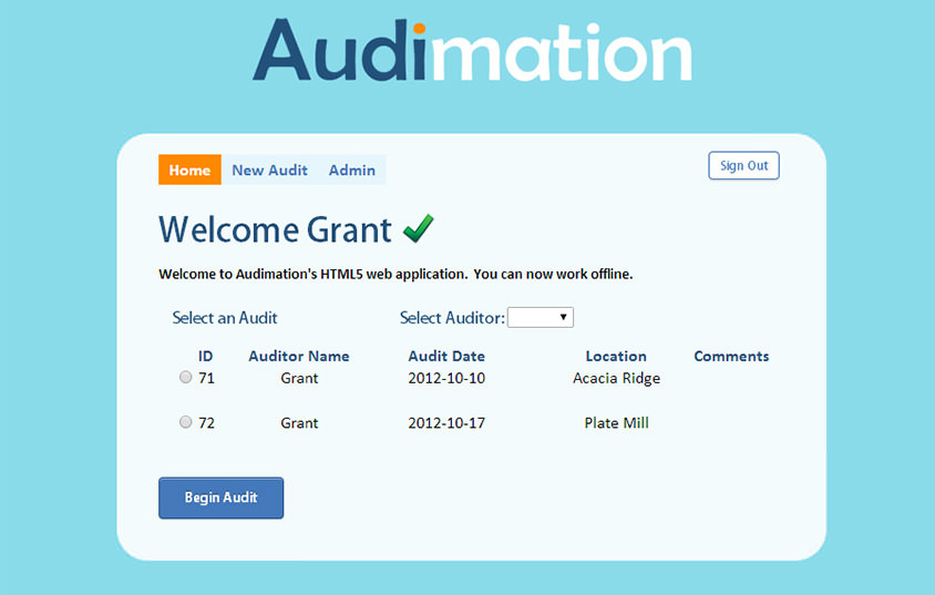 audimation website